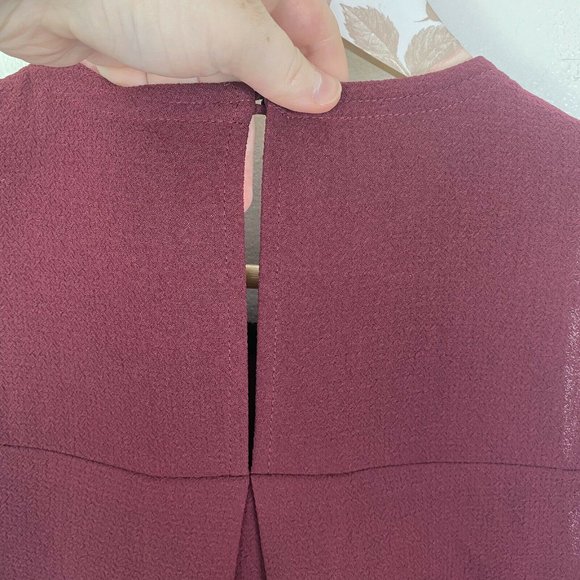 NWT Madewell Crepe Canal Tank Top Maroon - Picture 6 of 6